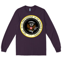 Plum fake seal of the president of the united states Long Sleeve Tee - DesigneFamous