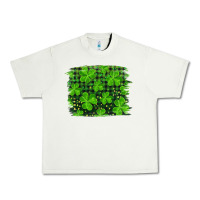Pistachio st patrick's day shamrock and plaid distressed background Urban Heavy Tee - RanaPortraitStore