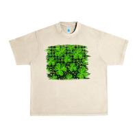 Sandshell st patrick's day shamrock and plaid distressed background Urban Heavy Tee - RanaPortraitStore