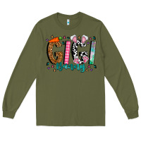 Army Green gigi bunny Long Sleeve Tee - CowhideDigitalArt