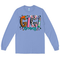 Colony Blue gigi bunny Long Sleeve Tee - CowhideDigitalArt