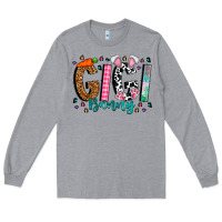 Heather Grey gigi bunny Long Sleeve Tee - CowhideDigitalArt