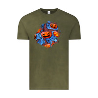 Vintage Olive halloween pumpkin patch  5 Vintage Tee - BundleAndBundleShop