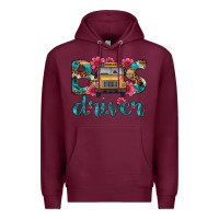 Burgundy bus driver Premium Hoodie - Artiststas