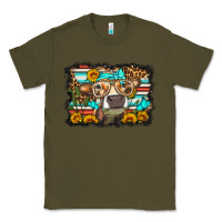 Army Green sunflower cow olivia Classic Tee - OliviaCreatesArt