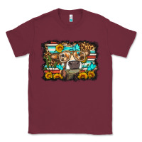 Burgundy sunflower cow olivia Classic Tee - OliviaCreatesArt