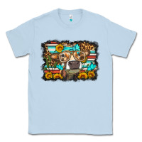 Dusty Blue sunflower cow olivia Classic Tee - OliviaCreatesArt