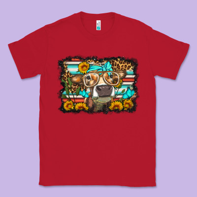 Sunflower Cow Olivia Classic Tee Designed By Oliviacreatesart