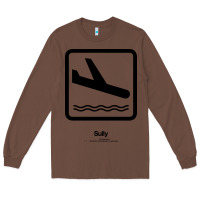 Chestnut sully movie silhouette Long Sleeve Tee - DesigneFamous