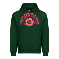 Forest Green valentine's day sunflower rainbow Urban Hoodie - RanaPortraitStore