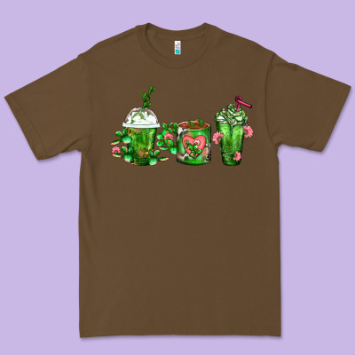 Cactus Lover Cactus Coffee Cups Premium Tee Designed By Fadigitalartstudio