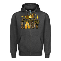 Charcoal Heather birthday lady Zipper Hoodie - RanaPortraitStore