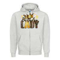 Dove Grey birthday lady Zipper Hoodie - RanaPortraitStore