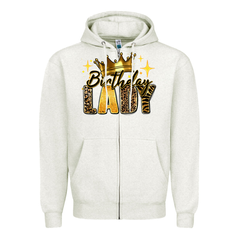 Birthday Lady Zipper Hoodie by RanaPortraitStore | Teevron