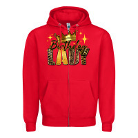 Red birthday lady Zipper Hoodie - RanaPortraitStore