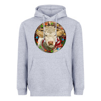 Heather Grey Charolais Heifer Christmas Heavyweight Hoodie - RanaPortraitStore