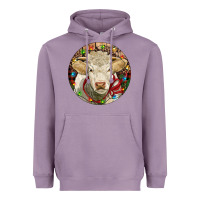 Lavender Charolais Heifer Christmas Heavyweight Hoodie - RanaPortraitStore