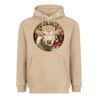 Mushroom Charolais Heifer Christmas Heavyweight Hoodie - RanaPortraitStore