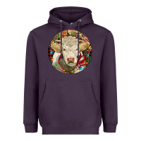 Plum Charolais Heifer Christmas Heavyweight Hoodie - RanaPortraitStore