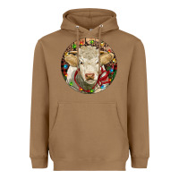 Toasted Coconut Charolais Heifer Christmas Heavyweight Hoodie - RanaPortraitStore