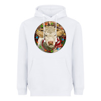 White Charolais Heifer Christmas Heavyweight Hoodie - RanaPortraitStore