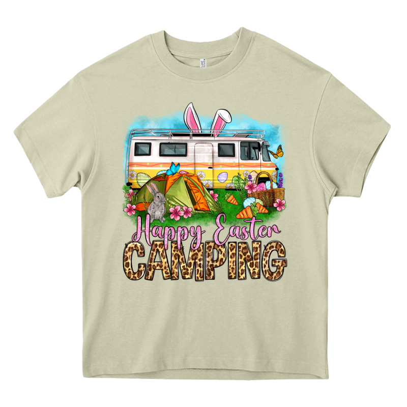 Happy Easter Camping Heavy Core Tee by OliviaCreatesArt | Teevron