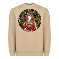 Mushroom Brown Cow Christmas Heavyweight Sweatshirt - RanaPortraitStore