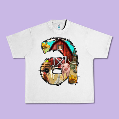 Farm Life Alphabet Lowercase Letters A Urban Heavy Tee Designed By Bundleandbundleshop