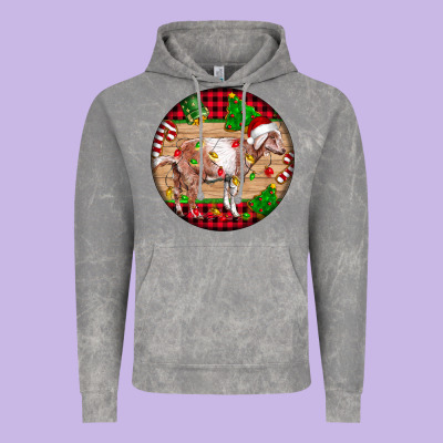 Nubian Goat Christmas Vintage Hoodie Designed By Lillyallendesigns