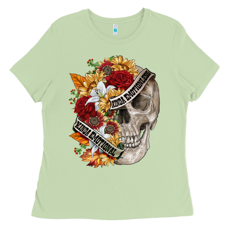 Skull Kinda Emotionless Kinda Emotional Ladies Tee by FaDigitalArtStudio | Teevron