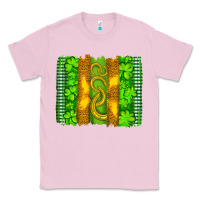 Bubblegum Pink saint patricks horseshoe shamrock leopard glitter brushstroke Classic Tee - Artiststas