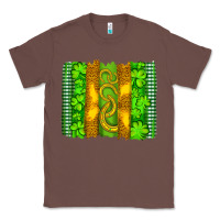 Chestnut saint patricks horseshoe shamrock leopard glitter brushstroke Classic Tee - Artiststas