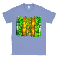 Colony Blue saint patricks horseshoe shamrock leopard glitter brushstroke Classic Tee - Artiststas