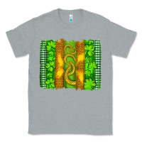 Heather Grey saint patricks horseshoe shamrock leopard glitter brushstroke Classic Tee - Artiststas