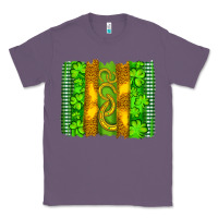 Lavender saint patricks horseshoe shamrock leopard glitter brushstroke Classic Tee - Artiststas