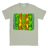 Matcha saint patricks horseshoe shamrock leopard glitter brushstroke Classic Tee - Artiststas