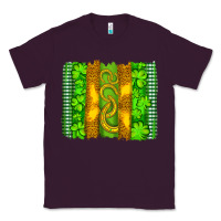 Plum saint patricks horseshoe shamrock leopard glitter brushstroke Classic Tee - Artiststas