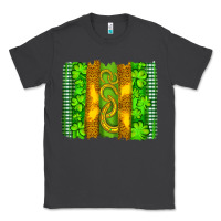 Smoke saint patricks horseshoe shamrock leopard glitter brushstroke Classic Tee - Artiststas