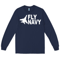 Navy fly navy Long Sleeve Tee - DesigneFamous