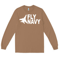 Toasted Coconut fly navy Long Sleeve Tee - DesigneFamous