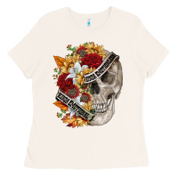 Bone skull kinda emotionless kinda emotional Ladies Tee - FaDigitalArtStudio