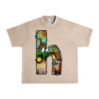 French Oak farm life alphabet lowercase letters h Urban Heavy Tee - BundleAndBundleShop