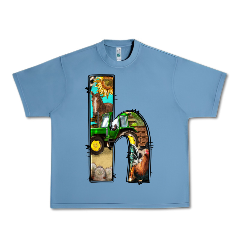 Farm Life Alphabet Lowercase Letters H Urban Heavy Tee by BundleAndBundleShop | Teevron