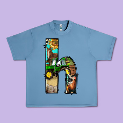 Farm Life Alphabet Lowercase Letters H Urban Heavy Tee Designed By Bundleandbundleshop