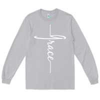 Moon Dust grace   christian faith cross script baptism gift Long Sleeve Tee - DesigneFamous