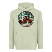 Matcha Barn Christmas Heavyweight Hoodie - RanaPortraitStore