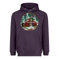 Plum Barn Christmas Heavyweight Hoodie - RanaPortraitStore