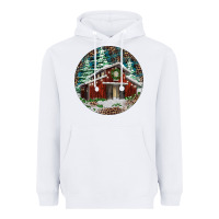 White Barn Christmas Heavyweight Hoodie - RanaPortraitStore