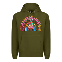 Army Green teacher gnome rainbow Premium Hoodie - Artiststas