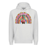 Dove Grey teacher gnome rainbow Premium Hoodie - Artiststas